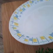 Ravier / Yellow and blue aperitif plate the Amandinoise