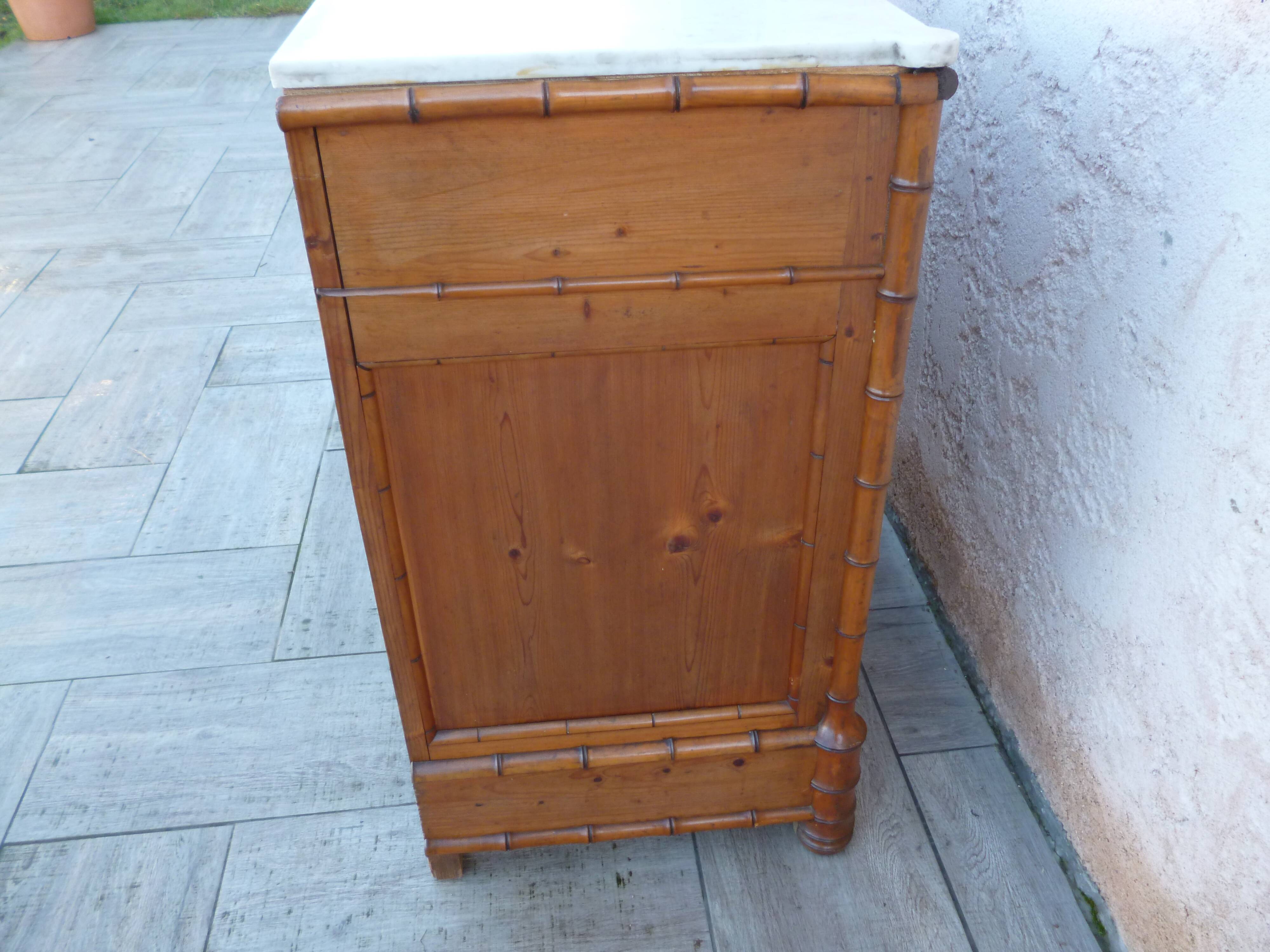 19th century faux bamboo dresser of Maison L Simon rue de Rivoli Paris