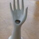 White enamelled ceramic hand, 1970