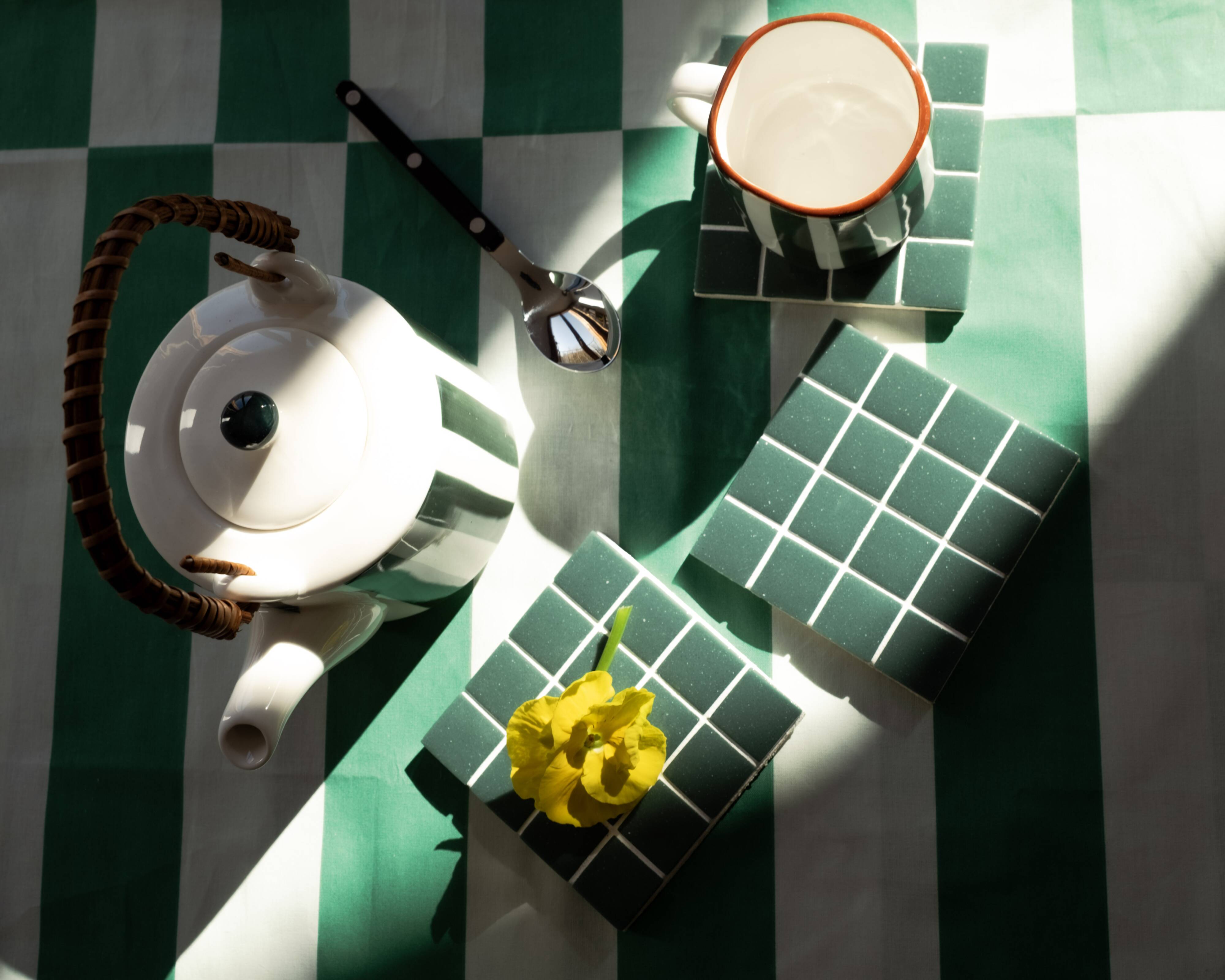 Coasters - Glass enamels - Coasters - Mosaic - Handmade - Set of 4