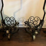 Lampadaires fer forgé pot de fleurs