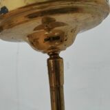 Pair brass and glass chandeliers