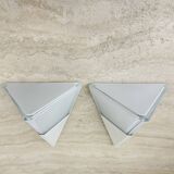 Set of 2 Limburg Glashütte glass wall lamps sconce , 1970s