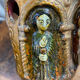 Ceramic lanterns, decorated with religious icons.