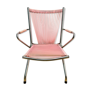 Chaise scoubidou rose