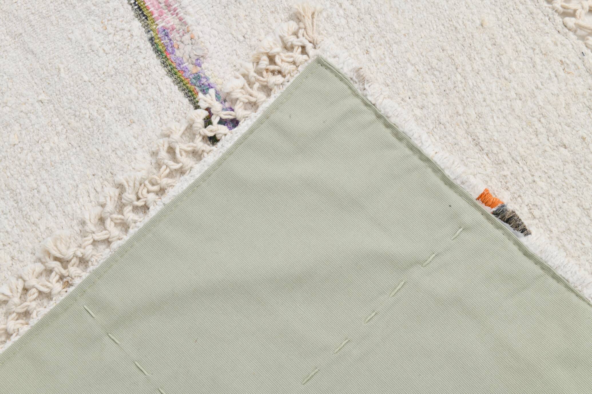 2x5 Natural White Turkish Vintage Runner Rug, 72x169Cm