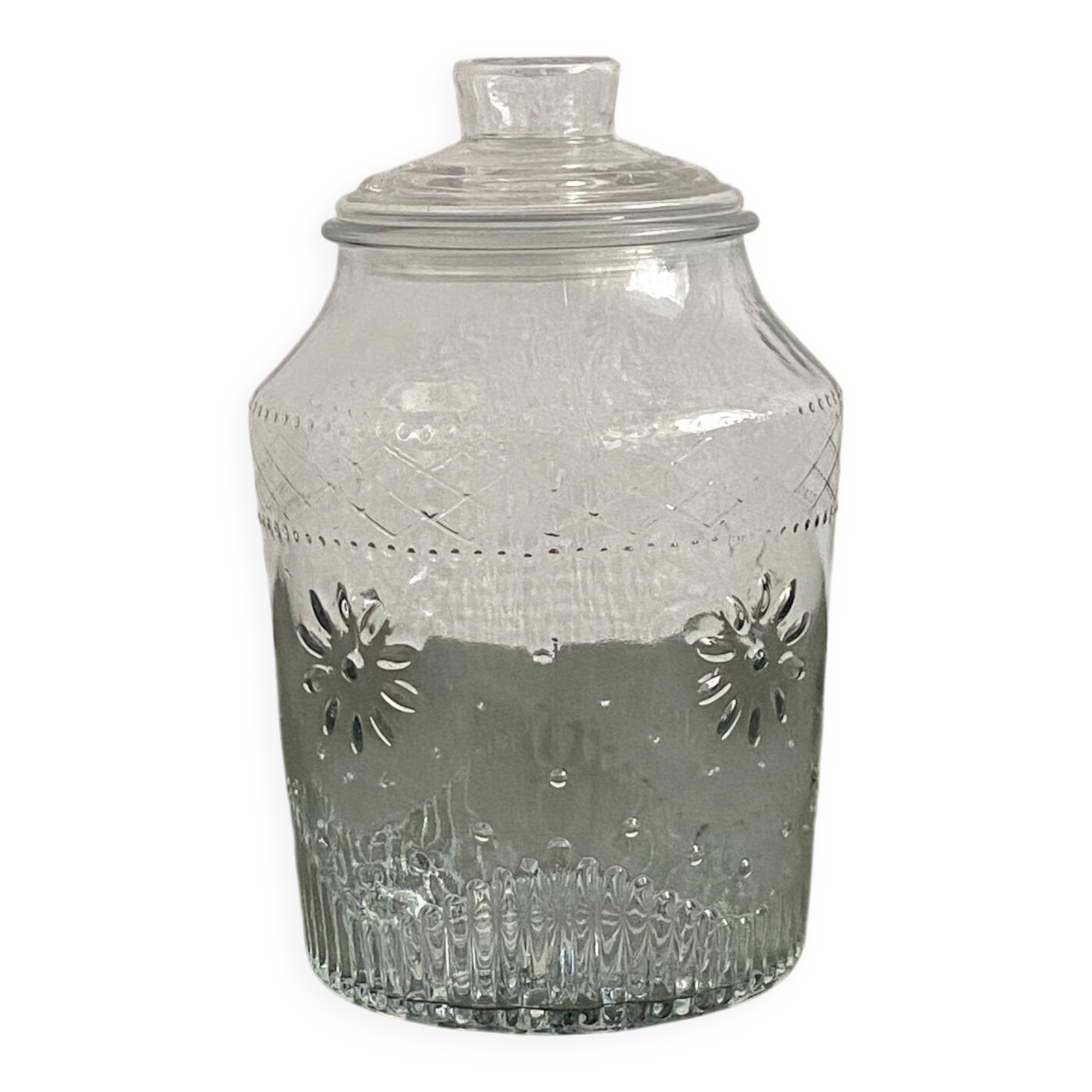 Grande bonbonnière en verre
