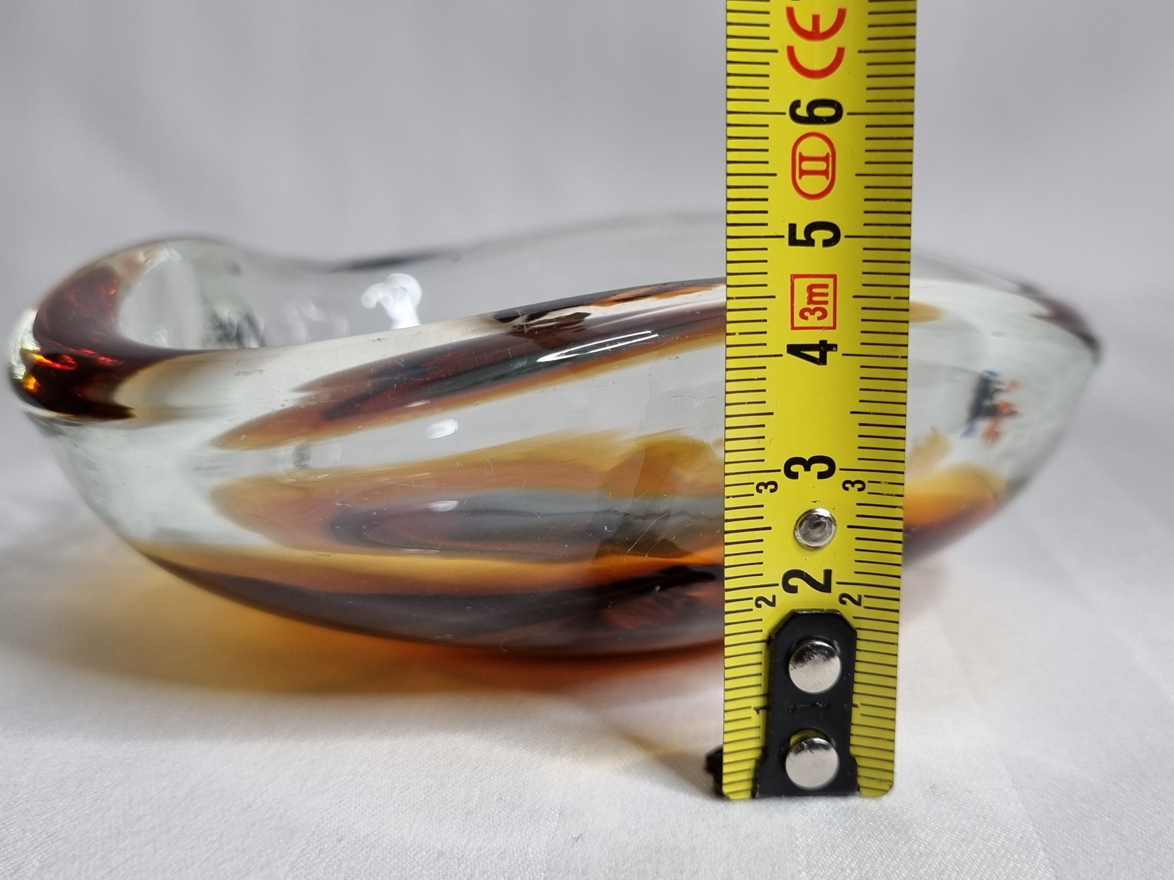 Vide poche Sommerso en verre de Murano, Italie années 60-70