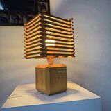 Constructivist wooden table lamp