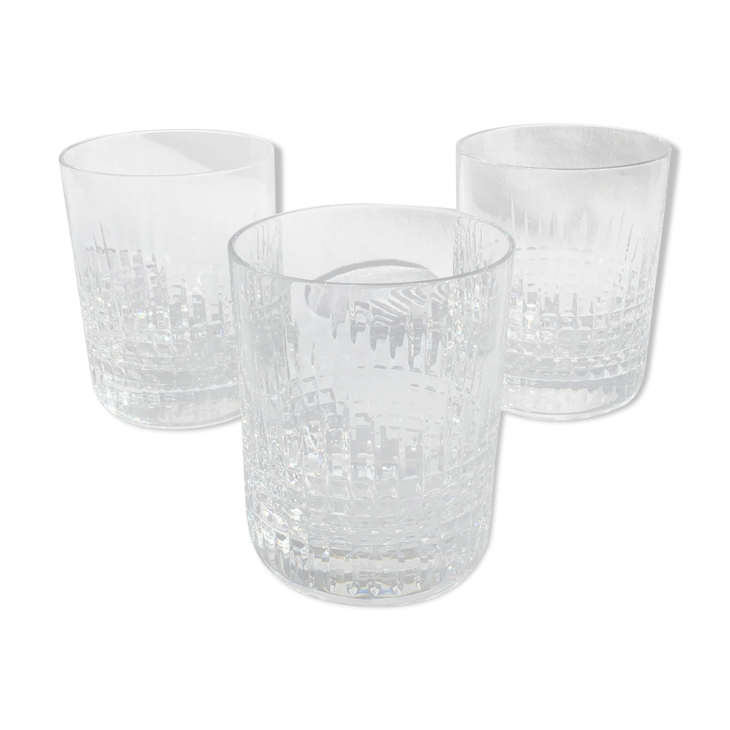 3 Crystal Glasses Baccarat model Nancy