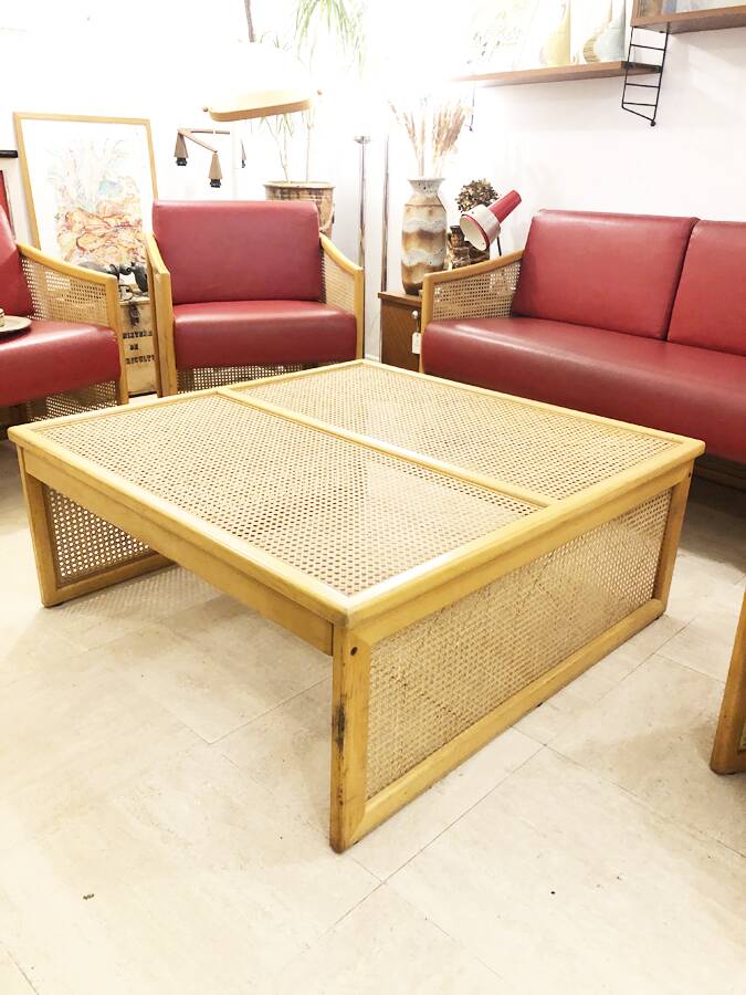 Cane coffee table, 1970