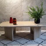 Coffee table in travertine