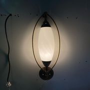 Italian opaline glass sconces