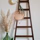 Old wooden farm ladder