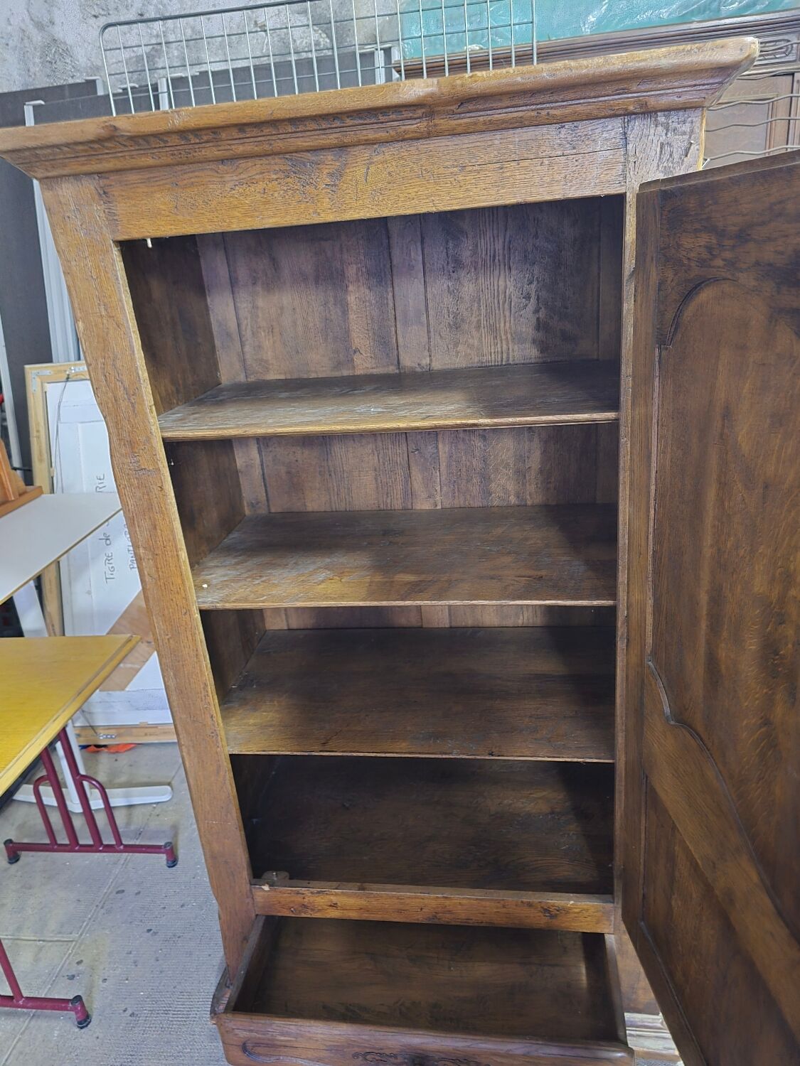 Antique oak bonnetière – 19th century