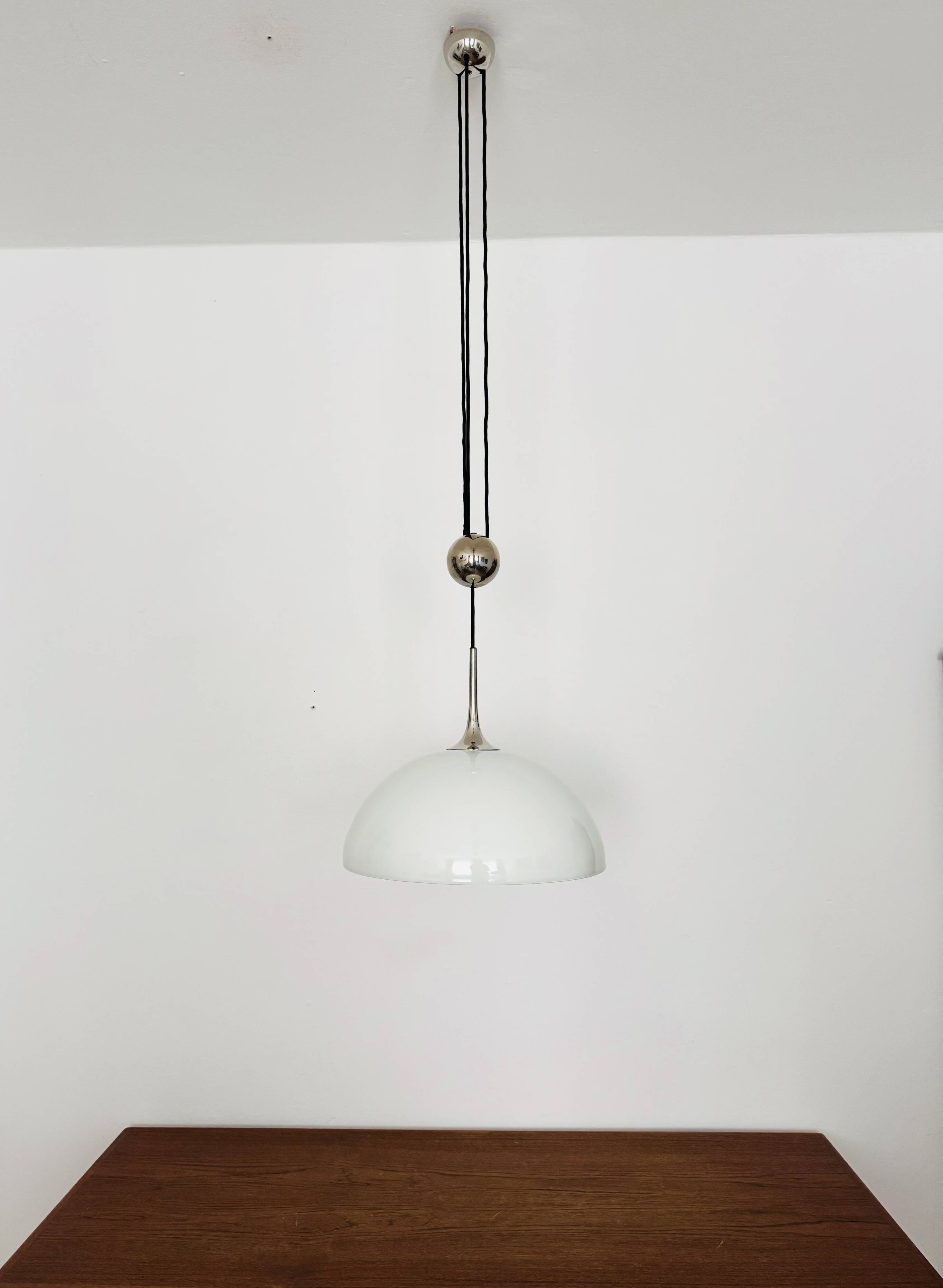 Adjustable Posa Pendant Lamp with Porcelain Shade by Florian Schulz