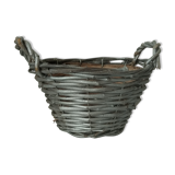 Silver wicker basket