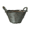 Silver wicker basket