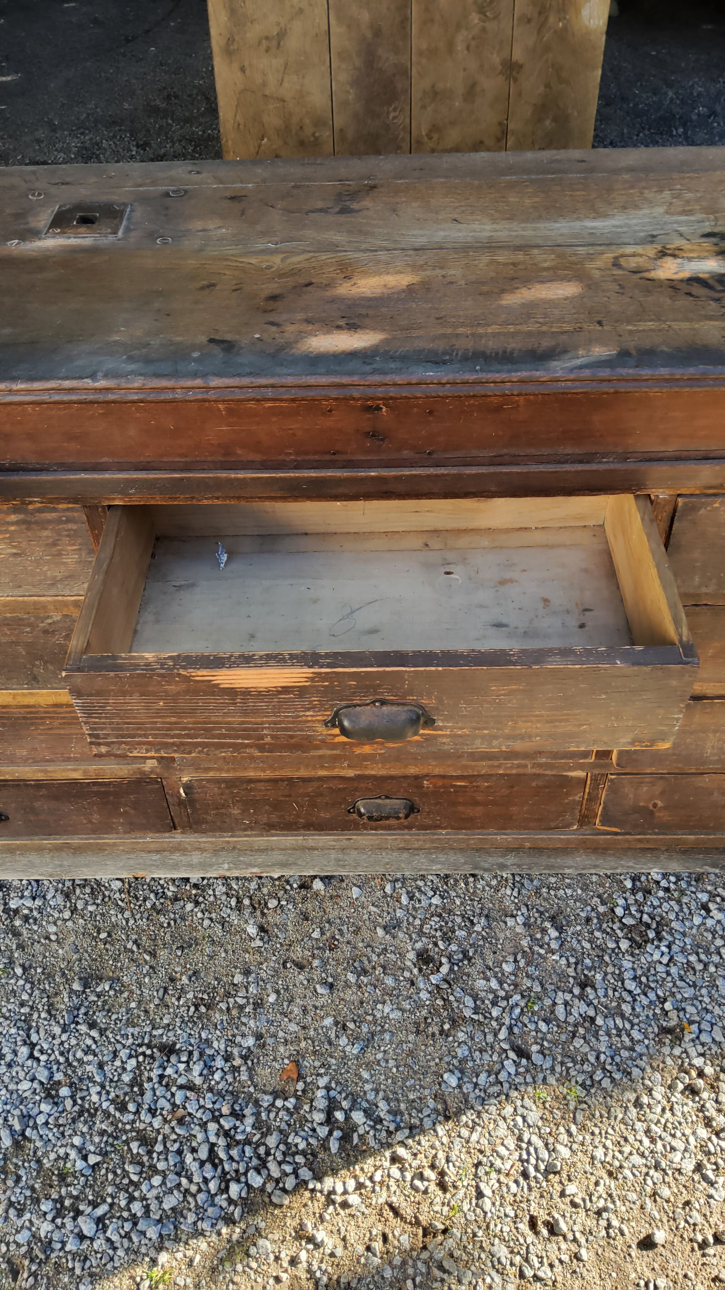 Former grocery counter from the 1900s 14 drawers