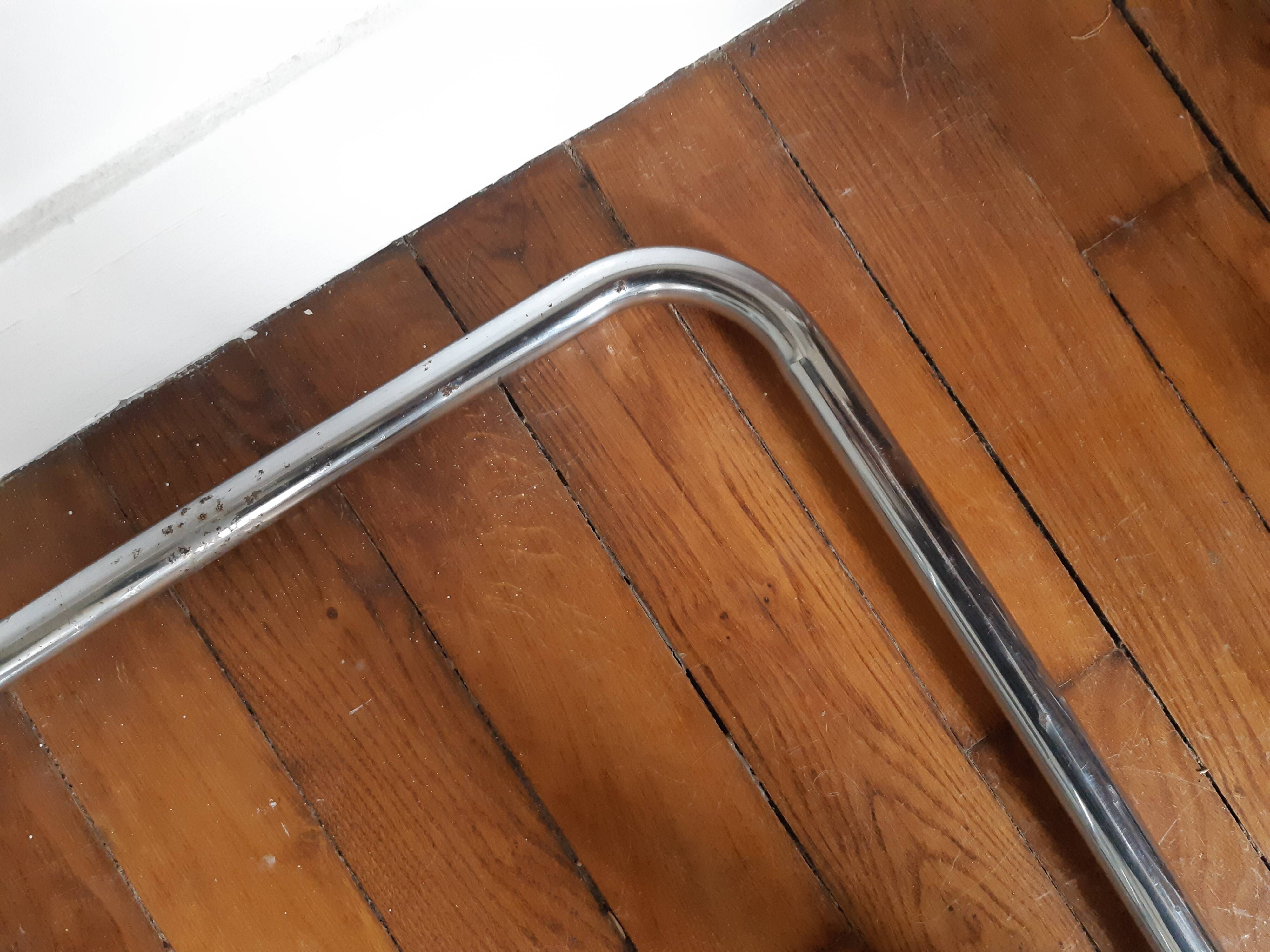 Lot of 3 vintage metal and skai armchairs