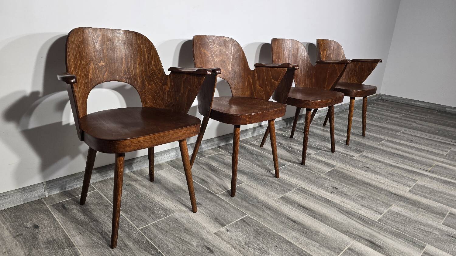 Dining Chairs by Oswald Haerdtl for Ton, Set of 4