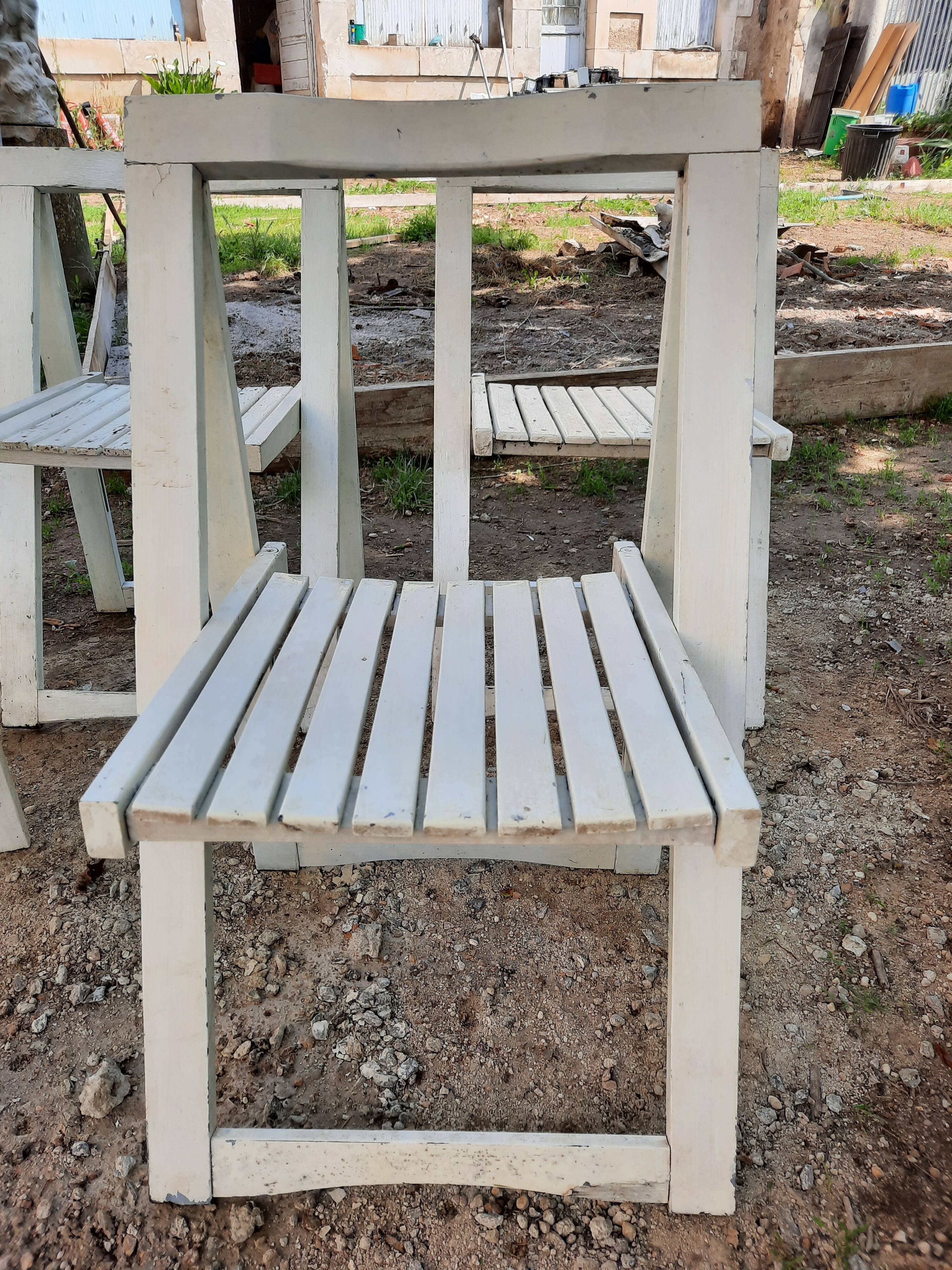 5 folding garden chairs