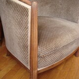 Paire de fauteuils tonneau