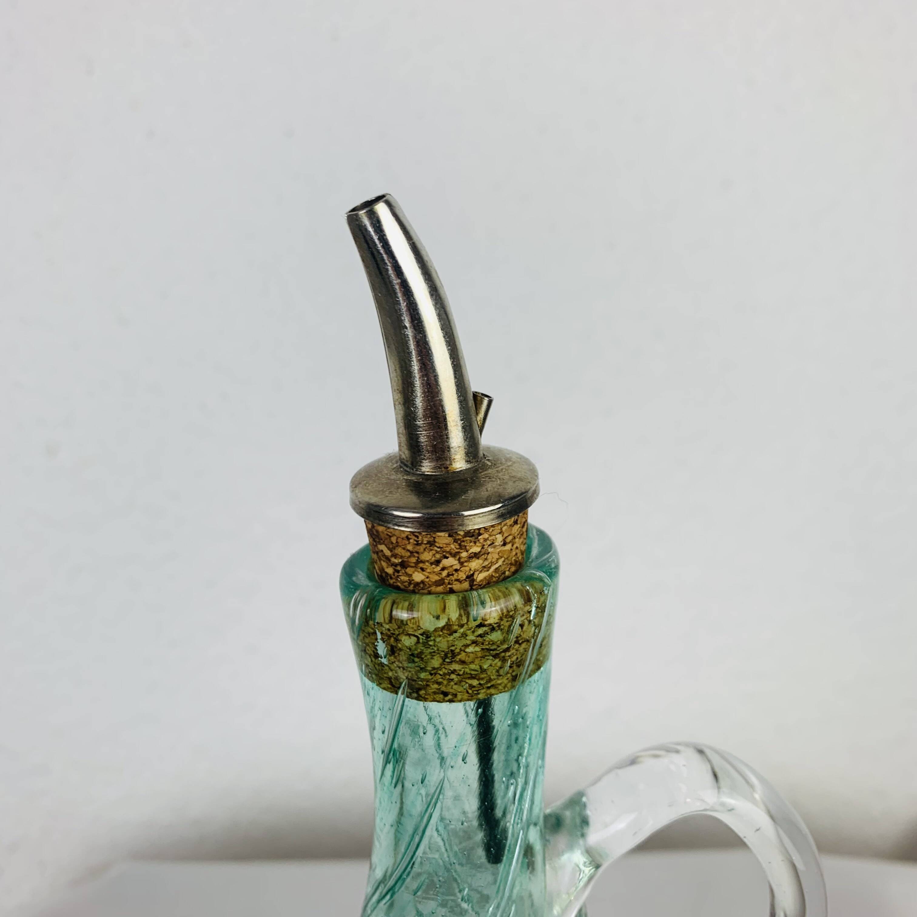 Farinelli Biot bubbled glass oil bottle