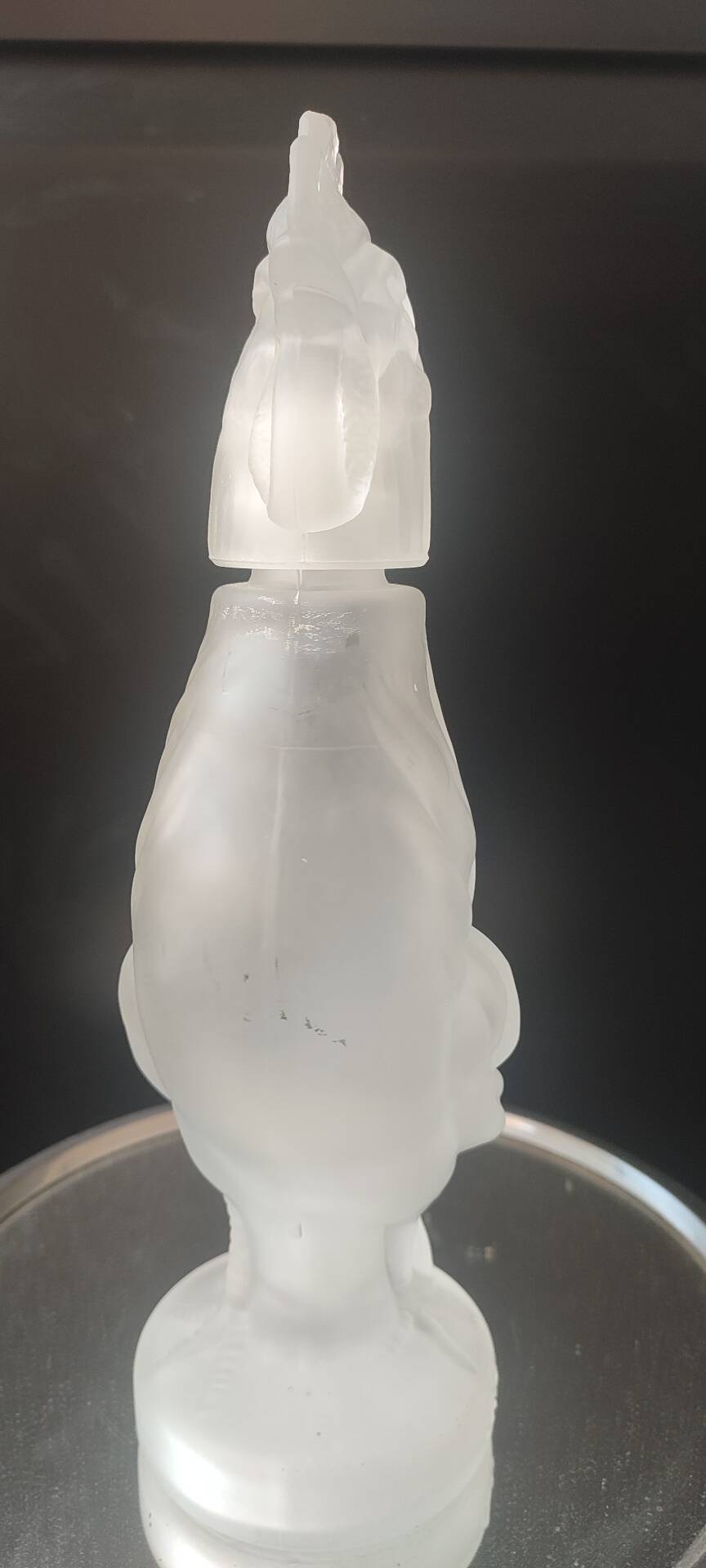 Zoomorphic carafe (28 cm) in Italian frosted glass - 1970s
