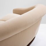 Walnut and mohair velvet sofa by Isa Bergamo, 1940s