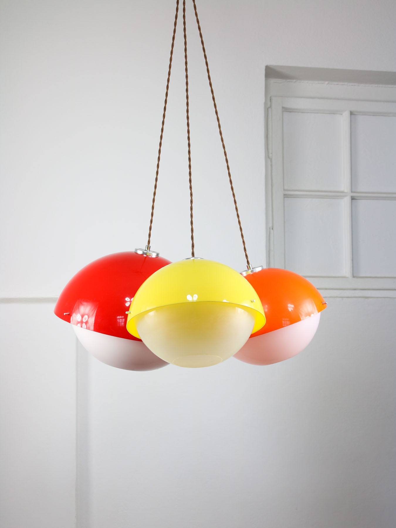 Set of 3 Space Age Pendant Lamps