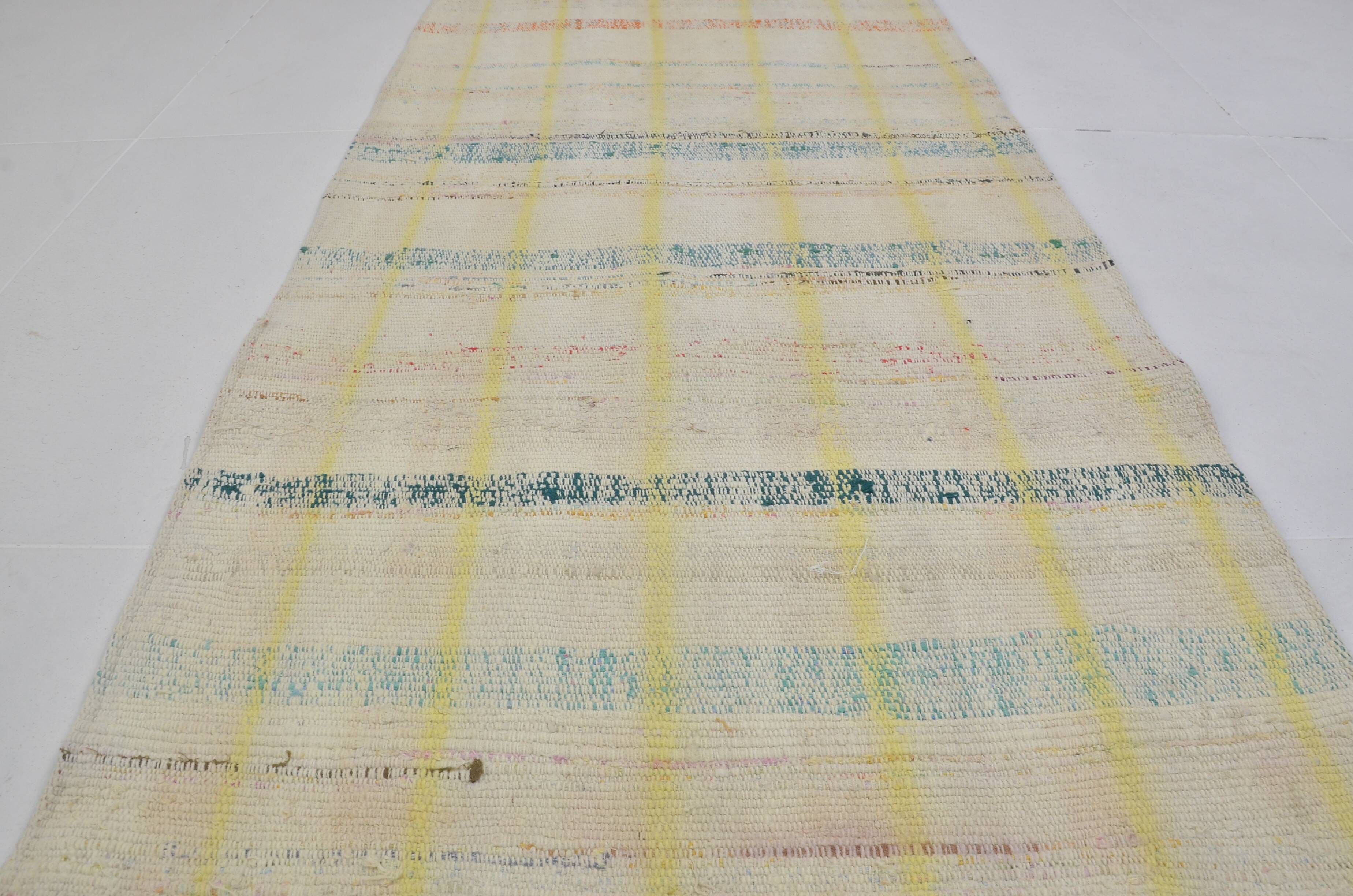 Very Long Turkish Vintage Kilim Carpet sku 3846