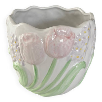 Barbotines tulip vase