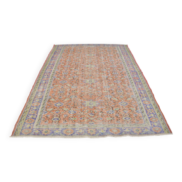 Apricou Colour Oushak  Floor Vintage Rug sku 2217