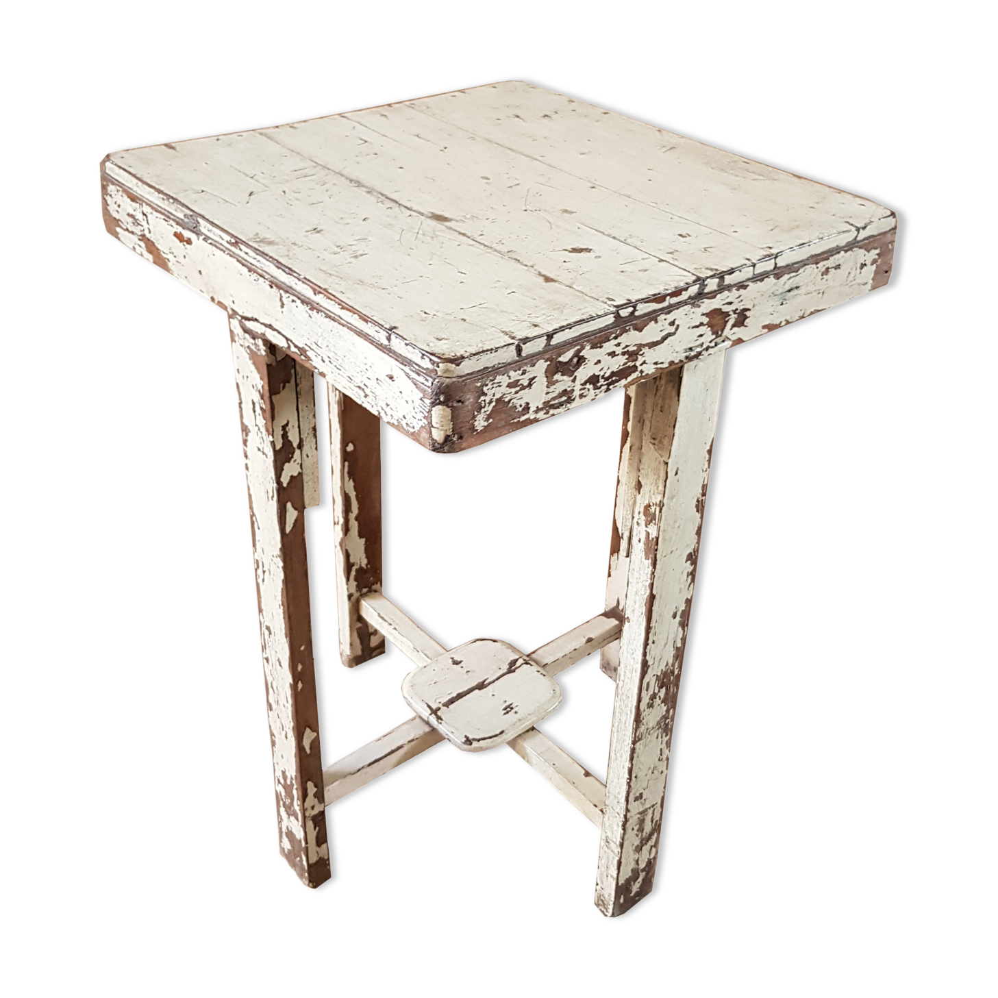 Pedestal table - piece of Square Art Deco sofa in Burmese teak