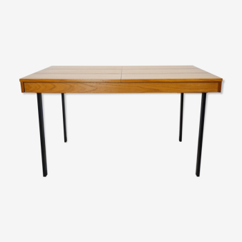 Rectangular table of the 50 years in wood and metal