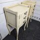 Pair of Louis XV style bedside tables with patina