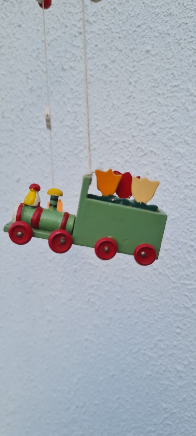 Vintage wooden children's mobile