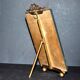 Old photo frame RIBBON KNOT brass and beveled glass 20.5x11