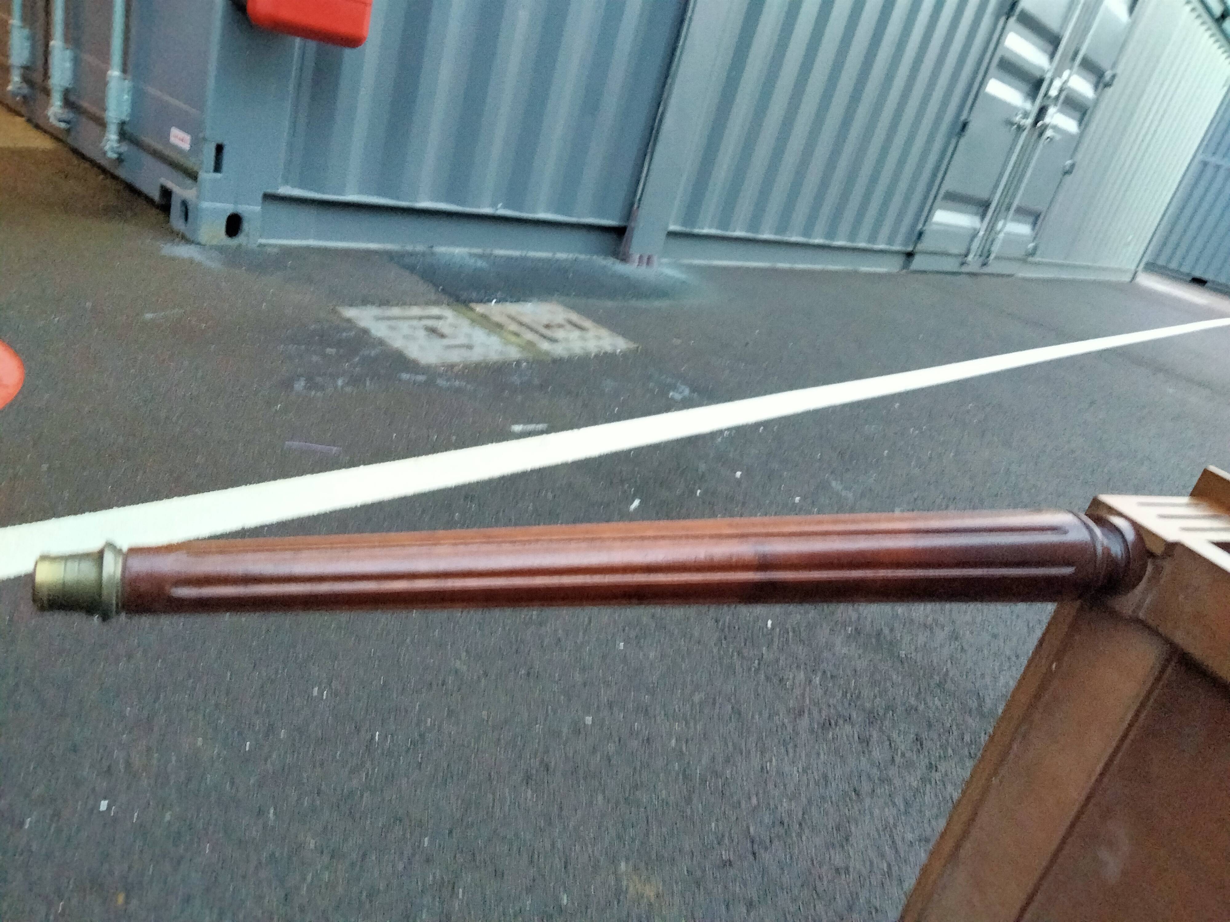 Old style flat desk louis xvi leather tray with 2 pulls