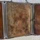 Vintage 1950 triptych mirror barber beveled crystal hairdresser - 25 x 59 cm