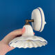 Wall lamp in blue and white porcelain made in italiy