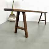 Antique bench in solid oak
