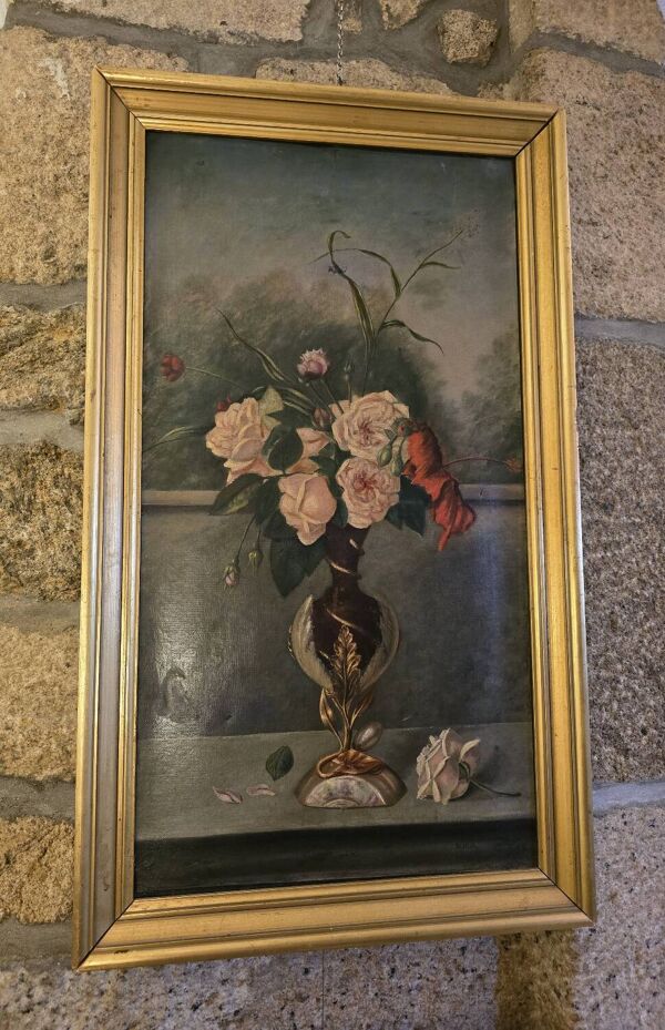 Huile sur toile au bouquet