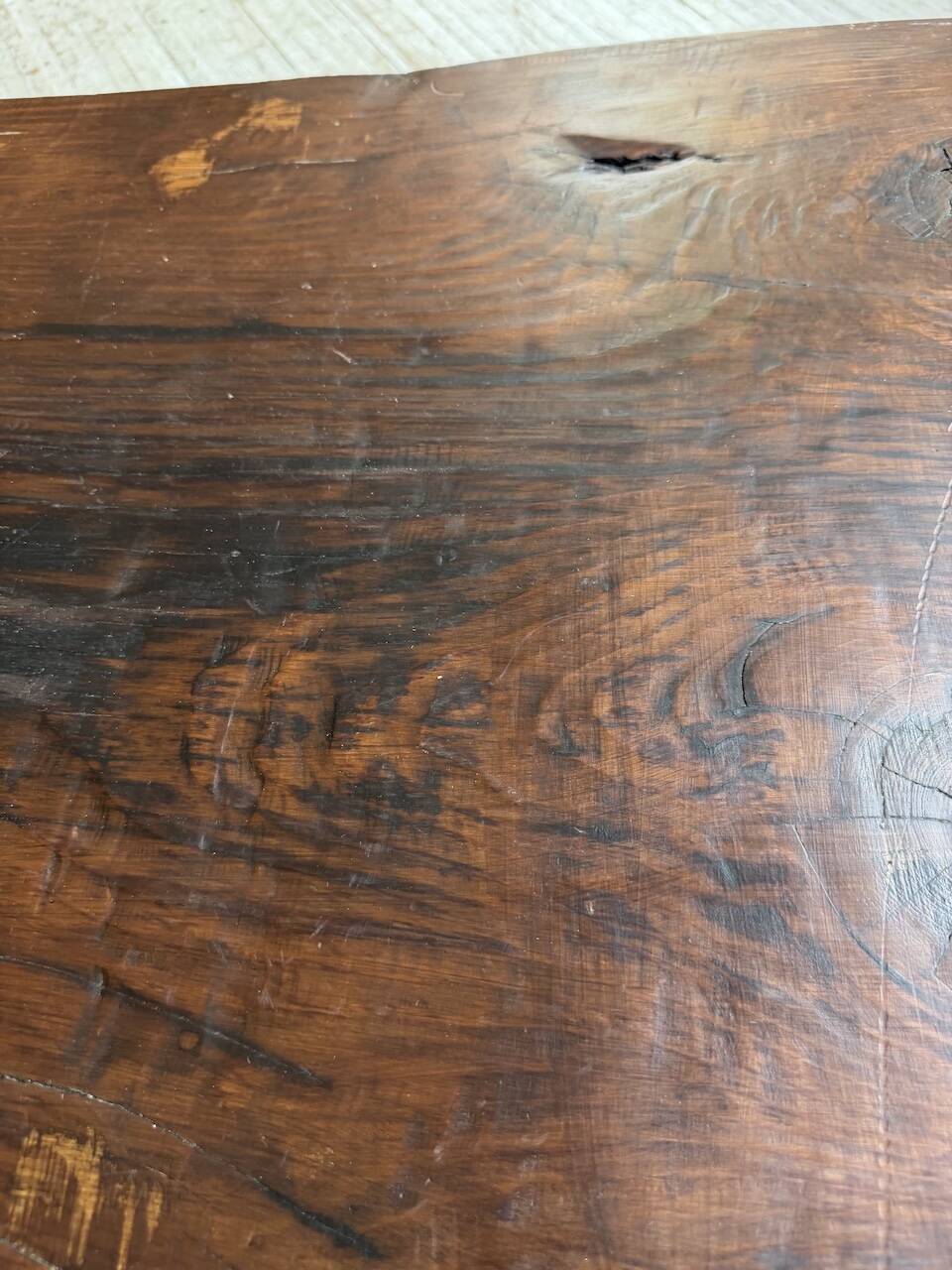 Table basse brutaliste artisanale 1950