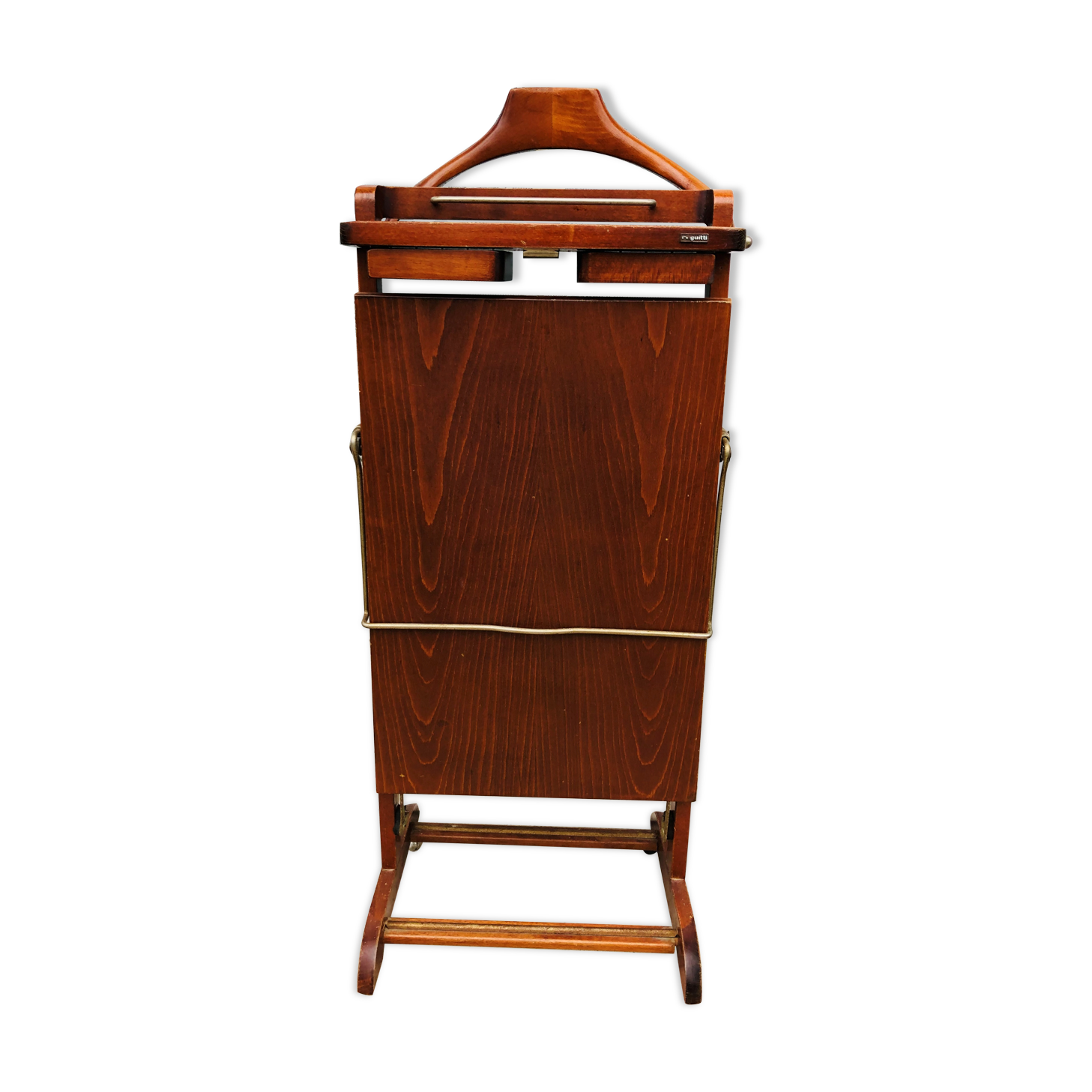Valet de nuit ancien en bois Reguitti