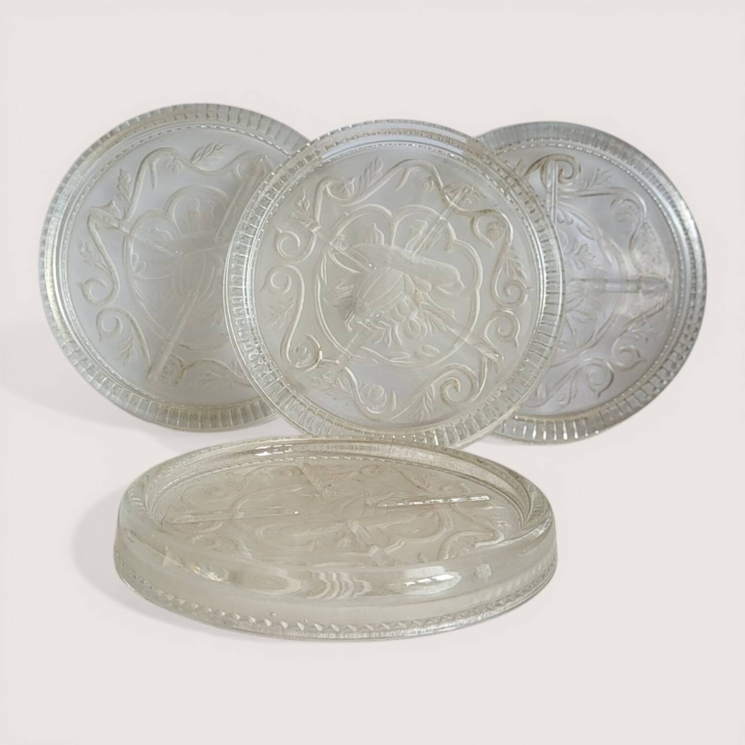 Art Nouveau glass coaster