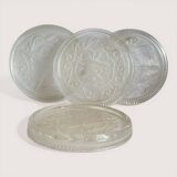 Art Nouveau glass coaster