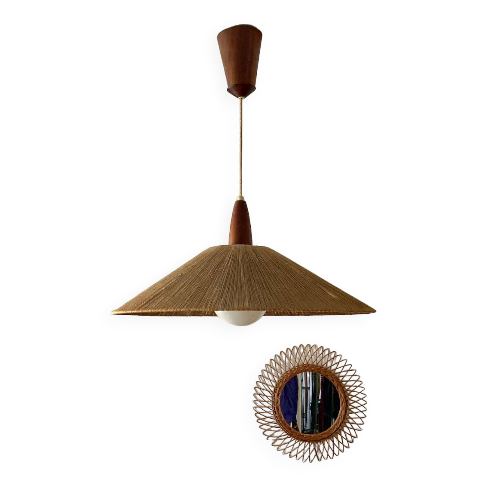 Scandinavian rope pendant light