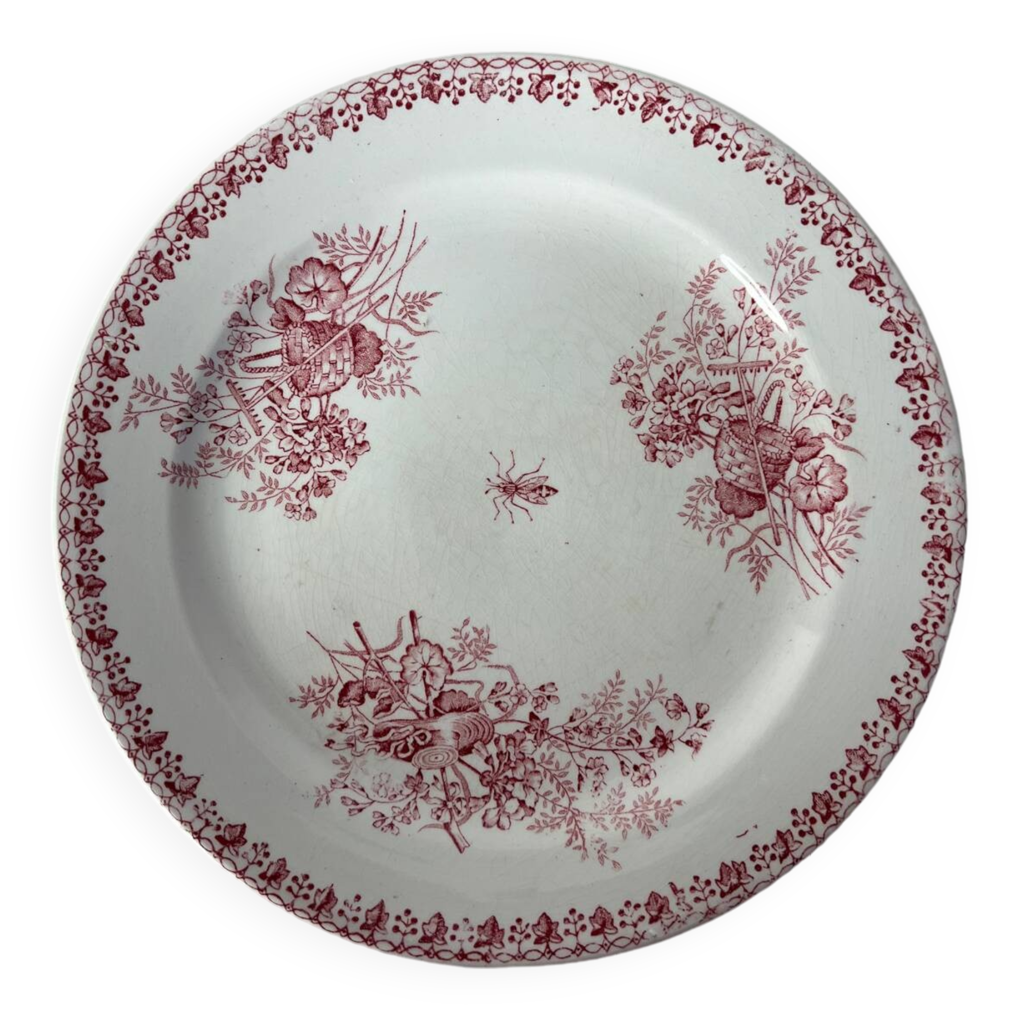 Round presentation dish, iron earth, Onnaing Moisson